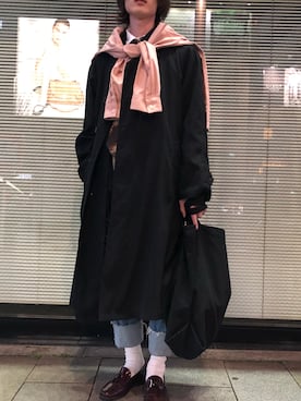 「CHAPS（チャップス）のアイテム（ジャケット/アウター）」を使った、諸葛亮さん（メンズ・179cm）の春コーディネート