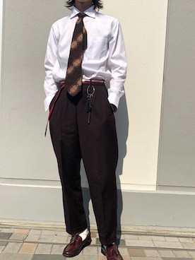 「Vient Americano（ヴィエントアメリカーノ）のアイテム」を使った、諸葛亮さん（メンズ・179cm）の春コーディネート