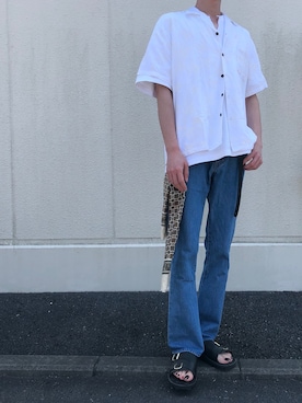 「GOWEST（ゴーウエスト）のアイテム」を使った、諸葛亮さん（メンズ・179cm）の夏コーディネート