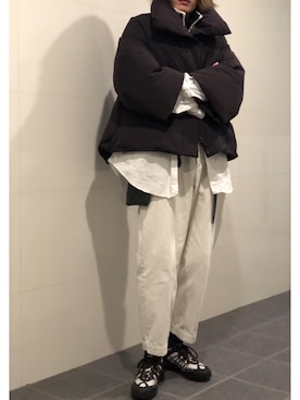 「CHAPS（チャップス）のアイテム（トップス）」を使った、諸葛亮さん（メンズ・179cm）の冬コーディネート