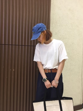 「BRIEFING（ブリーフィング）のアイテム」を使った、doco.さん（レディース・163cm）の夏コーディネート