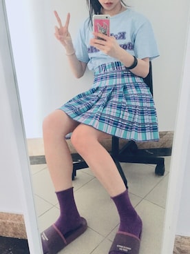 「蓝色系」｜_Kyouvipさん（レディース・157cm）の夏コーディネート