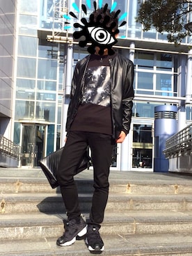 「SEAL（シール）のアイテム（バッグ）」を使った、Yoshikiさん（メンズ・163cm）の冬コーディネート