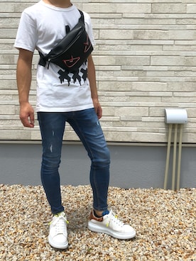 「Alexander McQueen（アレキサンダーマックイーン）のアイテム（シューズ）」を使った、Yoshikiさん（メンズ・163cm・20代）の夏コーディネート