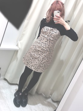 「原宿」｜「アイテム（ワンピース）」を使った、syuki❥さん（レディース・165cm）の冬コーディネート