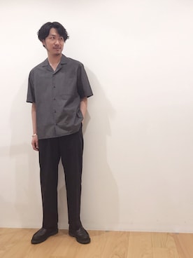 「Morris & Sons（モリスアンドサンズ）のアイテム」を使った、Bshop有楽町ルミネ店 スタッフさん（メンズ・172cm）の夏コーディネート