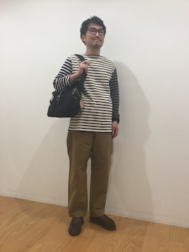 「COMOLI（コモリ）のアイテム」を使った、Bshop有楽町ルミネ店 スタッフさん（メンズ・167cm）の秋コーディネート