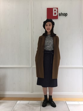 「FALKE（ファルケ）のアイテム」を使った、Bshop有楽町ルミネ店 スタッフさん（レディース・164cm）の秋コーディネート