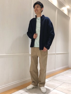 「unfil（アンフィル）のアイテム（ジャケット/アウター）」を使った、Bshop有楽町ルミネ店 スタッフさん（メンズ・182cm）の冬コーディネート