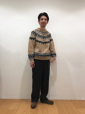 「cellar door」｜「アイテム（その他シューズ）」を使った、Bshop有楽町ルミネ店 スタッフさん（メンズ・177cm）の秋コーディネート