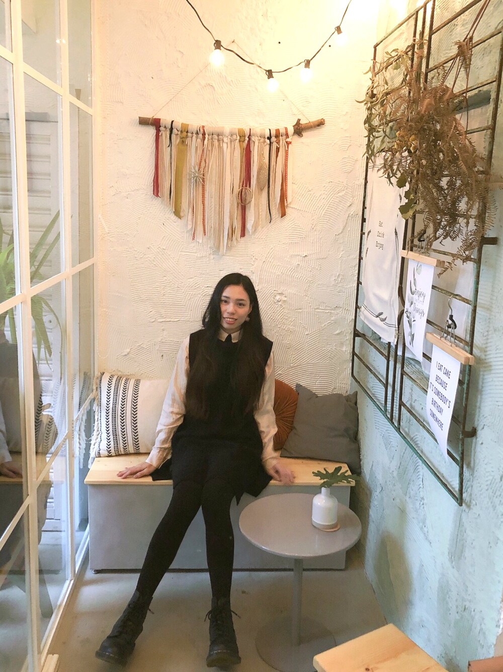 「Dr. Martensのアイテム（その他シューズ、ブラック系）」を使った、lily ♡さん（レディース・158cm）の冬コーディネートの1枚目の写真
