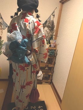 「ゆかたヘアアレンジ」｜ﾀｺﾔｷ🐙さん（レディース・158cm）の夏コーディネート