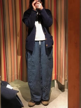 「BRIXTON（ブリクストン）のアイテム（ジャケット/アウター）」を使った、insta.heezumeさん（レディース・165cm）の秋コーディネート