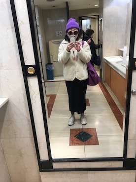 「アイラブCONVERSE」｜「アイテム（ワンピース/ドレス）」を使った、maiさん（レディース・160cm）の冬コーディネート