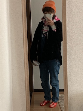 「SpRay（スプレイ）のアイテム（オールインワン・サロペット）」を使った、貴さん（レディース・152cm）の冬コーディネート