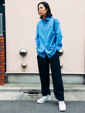 「Ralph Lauren」｜「アイテム（スラックス）」を使った、タカセさん（メンズ・185cm）の春コーディネート