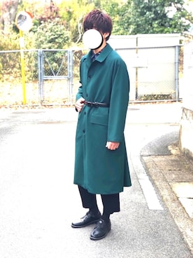 PAUL SMITH ダークグリーンロングコート 中古・古着通販】PAUL SMITH (ポールスミス) チェスターコート