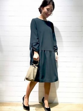 「Noble（ノーブル）のアイテム（ワンピース）」を使った、serinaさん（レディース・150cm）の冬コーディネート