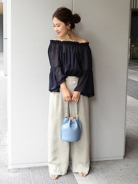 「Noble（ノーブル）のアイテム（その他パンツ）」を使った、serinaさん（レディース・150cm）の春コーディネート