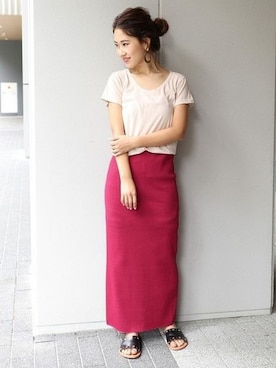 「アイテム（ピアス（両耳用））」を使った、serinaさん（レディース・150cm）の春コーディネート