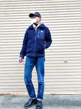 「HELLY HANSEN（ヘリーハンセン）のアイテム（ブルゾン）」を使った、しぇさん（メンズ・165cm）の冬コーディネート