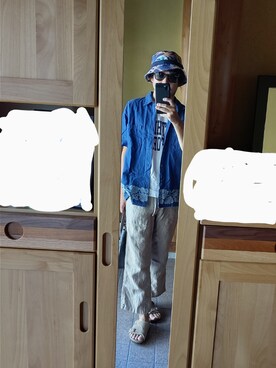 「アロハシャツ」｜しぇさん（メンズ・167cm）の夏コーディネート