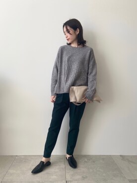 「インディヴィ」｜「アイテム（その他シューズ）」を使った、INDIVI(SHOP STAFF)さん（レディース・163cm）の冬コーディネート