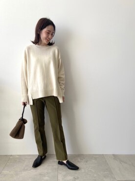 「インディヴィ」｜「アイテム（その他シューズ）」を使った、INDIVI(SHOP STAFF)さん（レディース・163cm）の冬コーディネート