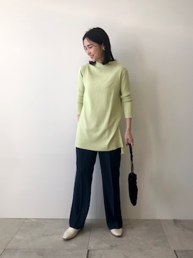 「インディヴィ」｜「アイテム（その他シューズ）」を使った、INDIVI(SHOP STAFF)さん（レディース・163cm）の冬コーディネート
