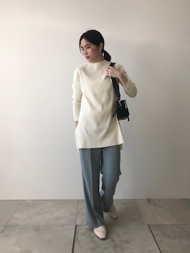 「インディヴィ」｜「アイテム（その他シューズ）」を使った、INDIVI(SHOP STAFF)さん（レディース・163cm）の冬コーディネート