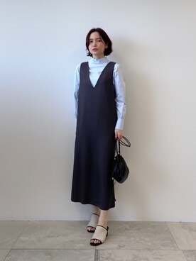 「インディヴィ」｜「アイテム（その他トップス）」を使った、INDIVI(SHOP STAFF)さん（レディース・163cm）の冬コーディネート