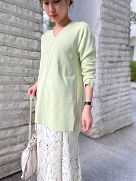 「インディヴィ」｜「アイテム（セットアップ）」を使った、INDIVI(SHOP STAFF)さん（レディース・163cm）の冬コーディネート