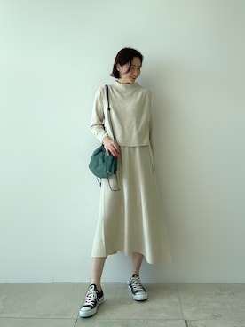 「インディヴィ」｜「アイテム（その他トップス）」を使った、INDIVI(SHOP STAFF)さん（レディース・163cm）の冬コーディネート