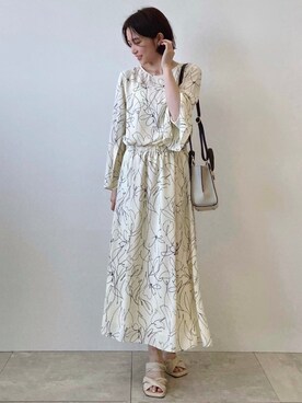 「インディヴィ」｜「アイテム（セットアップ）」を使った、INDIVI(SHOP STAFF)さん（レディース・163cm）の冬コーディネート