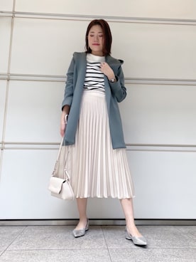 「フードコート」｜「アイテム（その他）」を使った、INDIVI(SHOP STAFF)さん（レディース・164cm）の春コーディネート