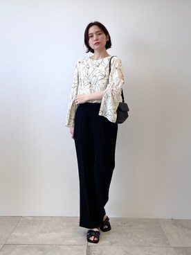 「インディヴィ」｜「アイテム（セットアップ）」を使った、INDIVI(SHOP STAFF)さん（レディース・163cm）の春コーディネート