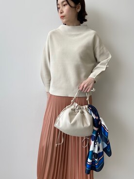 「バック」｜「アイテム（その他）」を使った、INDIVI(SHOP STAFF)さん（レディース・163cm）の春コーディネート
