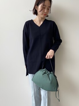 「キンチャクバッグ」｜INDIVI(SHOP STAFF)さん（レディース・163cm）の春コーディネート
