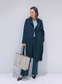 【美品♪】INDIVI サッシュベルト付きプレーントレンチコート 4XL相当 20210216154950016_500.jpg