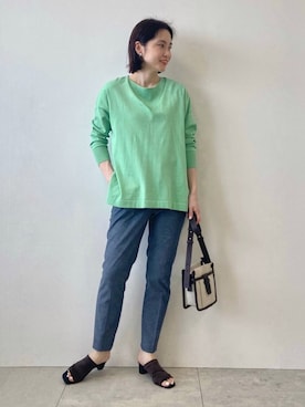 「春カラー」｜「アイテム（アンサンブル）」を使った、INDIVI(SHOP STAFF)さん（レディース・163cm）の春コーディネート