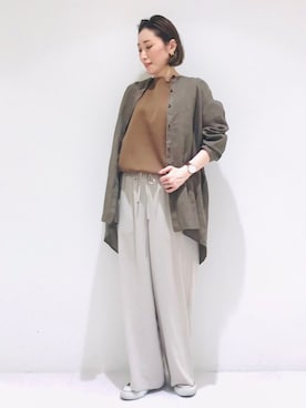 「インディヴィ」｜「アイテム（セットアップ）」を使った、INDIVI(SHOP STAFF)さん（レディース・158cm）の春コーディネート