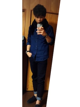 「SAAD（サード）のアイテム（アクセサリー）」を使った、ぐっちさん（メンズ・173cm）の春コーディネート