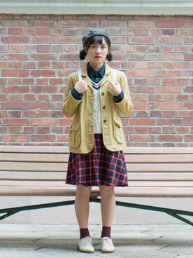 「harajuku」｜「アイテム（ジャケット/アウター）」を使った、KOTOEさん（レディース・158cm）の冬コーディネート