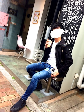 「MONCLER（モンクレール）のアイテム（マウンテンパーカー）」を使った、ゆーじゅさん（メンズ・170cm）の秋コーディネート