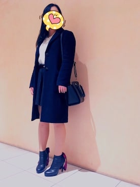 「ショッピング」｜「アイテム（ブーティ）」を使った、suuさん（レディース・157cm）の冬コーディネート