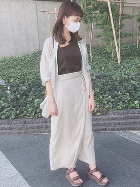 スカートを使った ｼｰｽﾙｰｼｬﾂ の人気ファッションコーディネート Wear