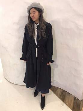 「initial（イニシャル）のアイテム（ブルゾン）」を使った、SuiCさん（レディース・159cm）の冬コーディネート