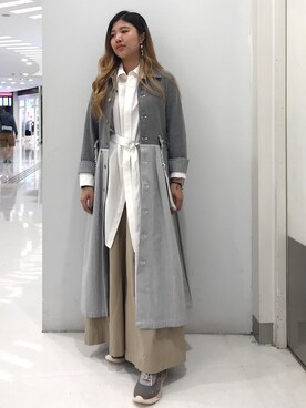 「initial（イニシャル）のアイテム（その他アウター）」を使った、SuiCさん（レディース・159cm）の春コーディネート