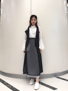 「initial（イニシャル）のアイテム（ジャケット/アウター）」を使った、SuiCさん（レディース・163cm）の春コーディネート