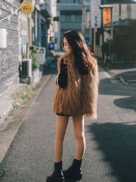 「ENVYM（アンビー）のアイテム（ワンピース/ドレス）」を使った、rihoさん（レディース・151cm）の秋コーディネート